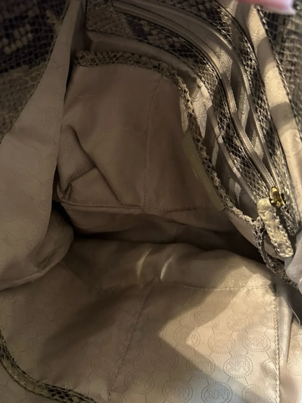 Gray Snake-Print Hobo Bag - Sleek Shoulder Carry